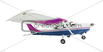 Cessna 172 Single Propeller Airplane On White