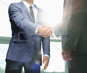 Business handshake.