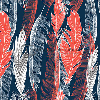 graphic pattern of feathers