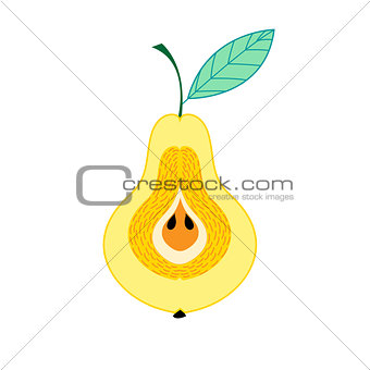 Graphic symbol of a pear 