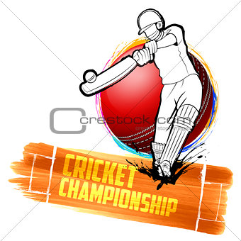 Batsman playing cricket championship