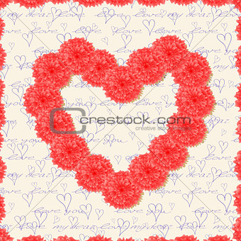 Greeting Cards with Red Flowers