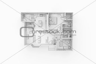 Architecture plan of a residential house