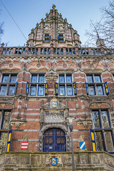 Facade of the kanselarij building in Leeuwarden