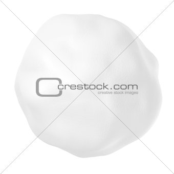 Snowball with isolated on white