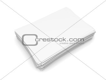 Heap of white paper sheets