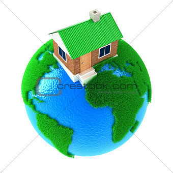 Planet with house