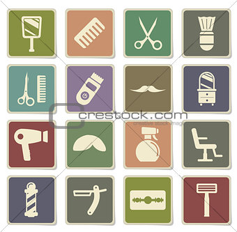 Barbershop simply icons