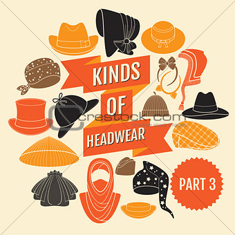 Kinds of headwear. Part 3. 