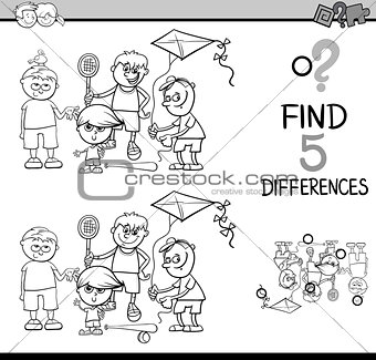 differences activity coloring book