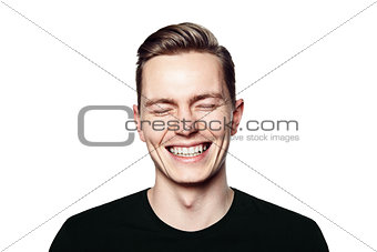 Portrait of young man smiling to camera