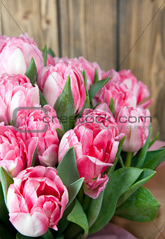 bouquet pink tulips