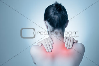 Woman with back ache
