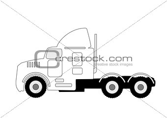 semi truck silhouette