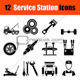 Set of Service station icons
