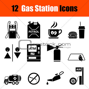 Set of Petrol station icons