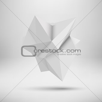 White Abstract Polygonal Shape