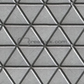 Gray Paving Slabs - Pattern of Small Triangles.