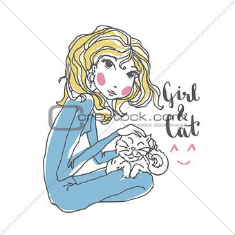 Cute girl illustration