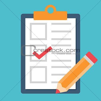 Checklist with tick and pencil icon
