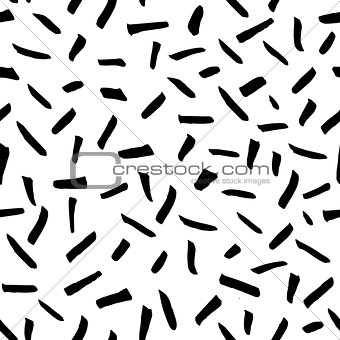 Seamless freehand drawn background uneven texture with random strokes