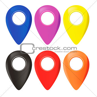 Set of Map Marker Icons