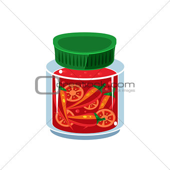 Hot Sauce In Transparent Jar