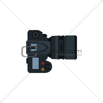 Professional Photo Camera Top View