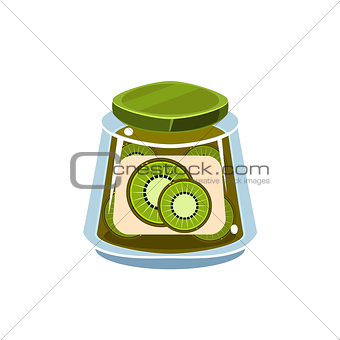 Kiwi Jam  In Transparent Jar
