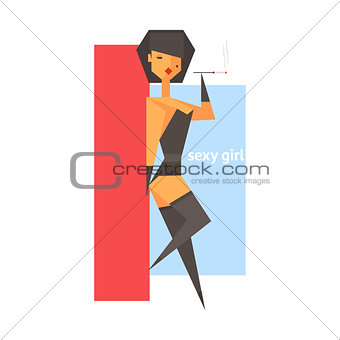 Sexy Girl Abstract Figure