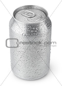 330 ml aluminum can with water drops