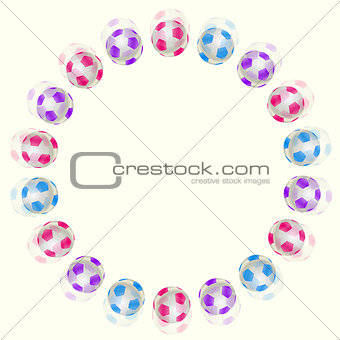 Round Frame Composed From Soccer Ball