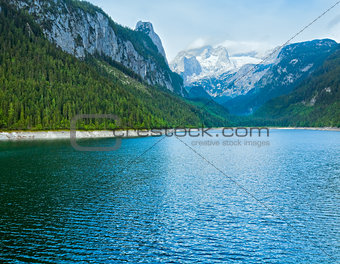 Alpine summer lake view
