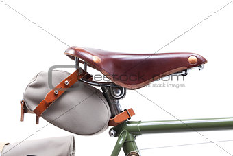 Stylish vintage bicycle saddle
