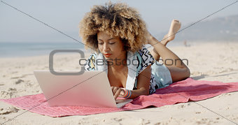 Young Girl Using Computer