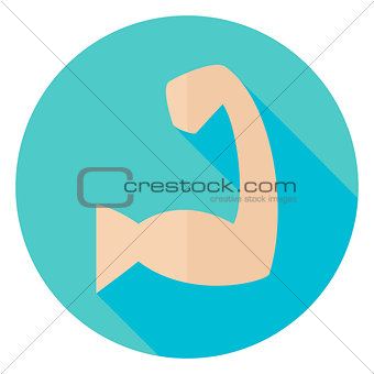 Sport Human Muscle Hand Circle Icon