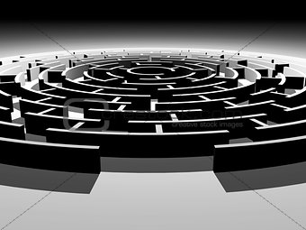 Circular 3d maze