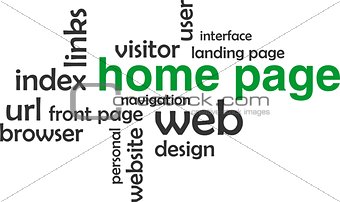 word cloud - home page
