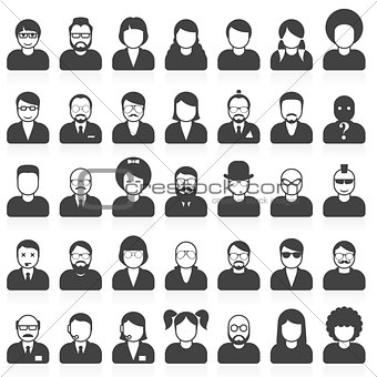 People avatars and userpics in different style and hairdo