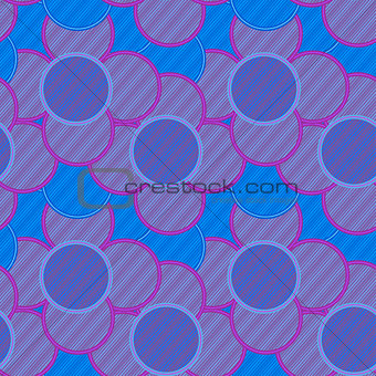 Pattern of lilac flowers in striped