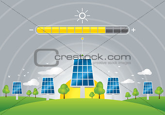 Solar panels energy charging