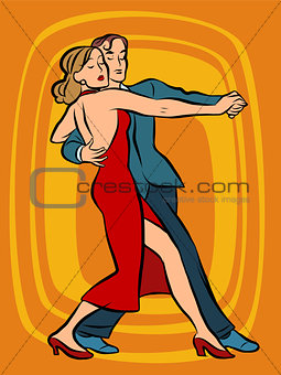 Couple dancing tango