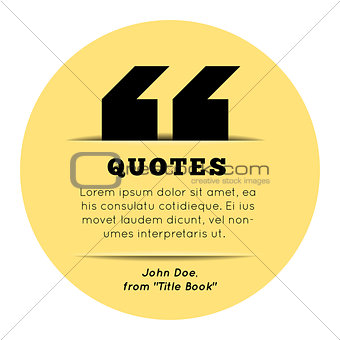 Quote blank template on yellow background.
