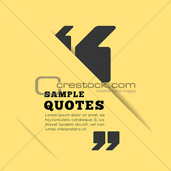 Quote blank template on yellow background.