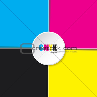 Abstract cmyk background with white stripes