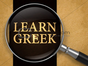 Learn Greek through Lens on Old Paper.