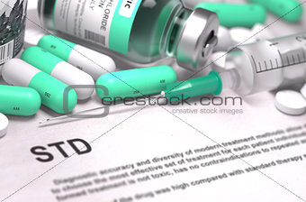 STD Diagnosis. Medical Concept.