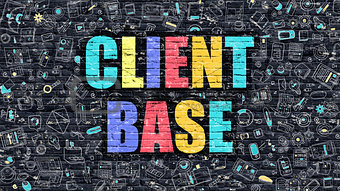 Client Base in Multicolor. Doodle Design.
