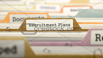 Recruitment Plans Concept. Folders in Catalog.