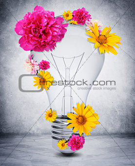 Bulb with flowers